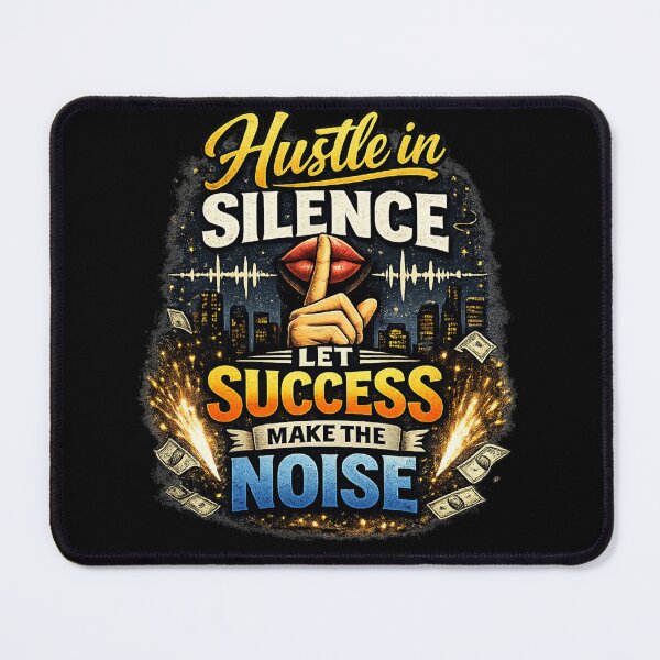 Item preview, Hustle in Silence Let Success Make the Noise – Motivational Hustle Quote Design designed and sold by HubCreates.