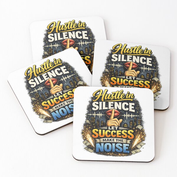 Item preview, Hustle in Silence Let Success Make the Noise – Motivational Hustle Quote Design designed and sold by HubCreates.