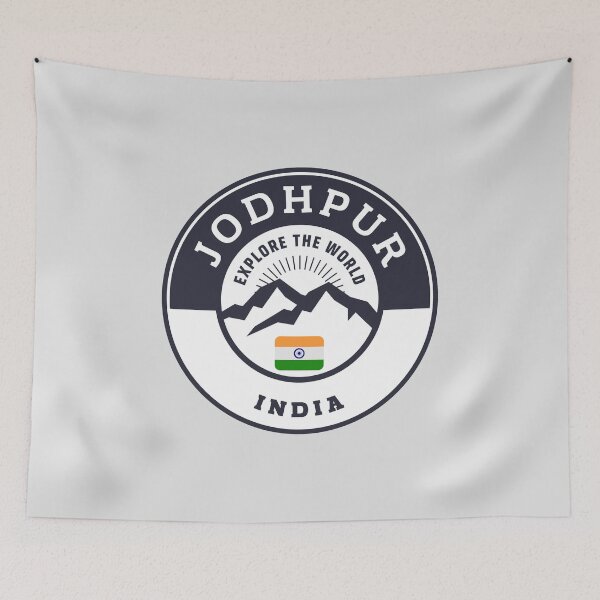 Item preview, Jodhpur India | Black and White Travel Crest designed and sold by World Designs.