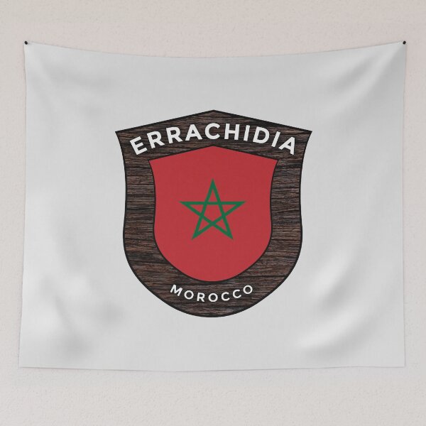 Item preview, Errachidia Morocco | Flag Shield Travel Emblem designed and sold by World Designs.