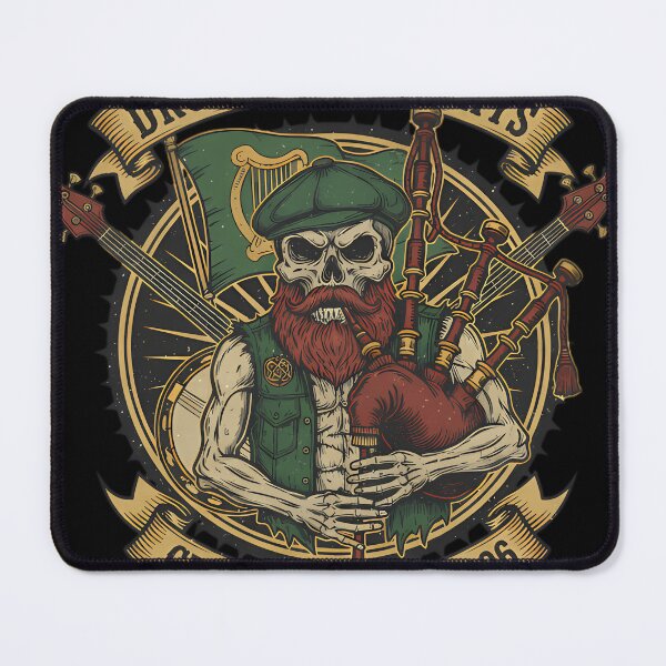 Item preview, Dropkick Murphys Bearded Skull Piper Logo Celtic Punk designed and sold by LaurineJakubo.