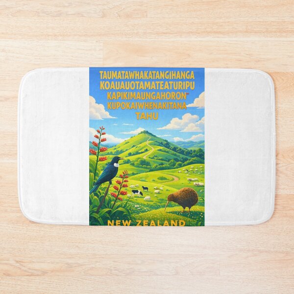 Item preview, Taumatawhakatangihangakoauauotamateaturipukakapikimaungahoronukupokaiwhenuakitanatahu Hawke's Bay New Zealand designed and sold by Aryabek.