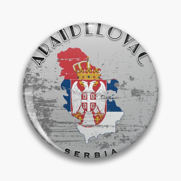 Item preview, Arandelovac Serbia Flag Worn  designed and sold by World Designs.