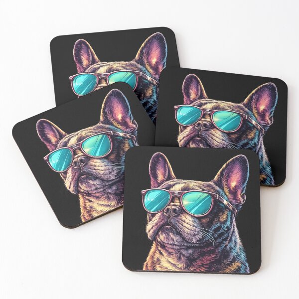 Item preview, Cool French Bulldog Sunglasses Retro Dog Illustration designed and sold by AmazingViews.