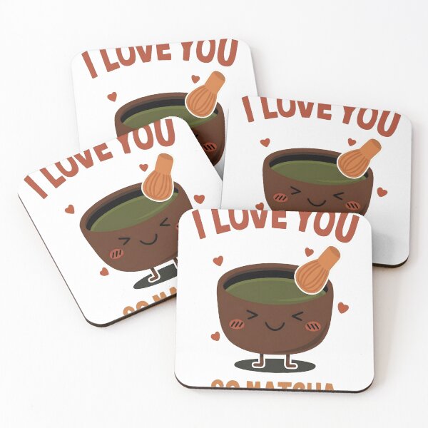 Item preview, I Love You So Matcha - Cute Kawaii Green Tea Pun Design designed and sold by haitrieuic96.