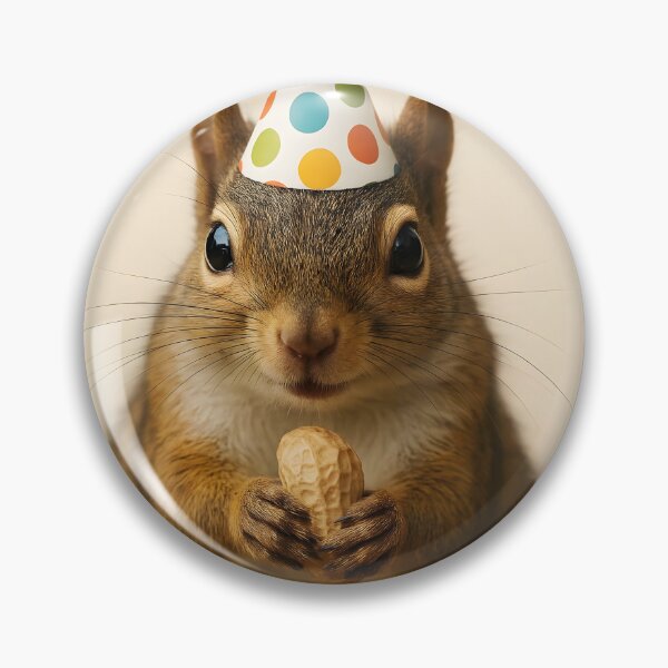 Item preview, Have a Nutty Birthday – Squirrel with Peanut Surprise designed and sold by EmeraldeaArt.