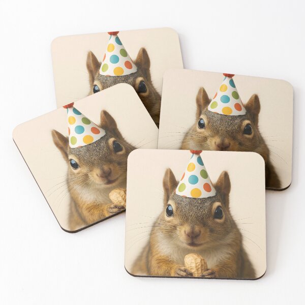 Item preview, Have a Nutty Birthday – Squirrel with Peanut Surprise designed and sold by EmeraldeaArt.