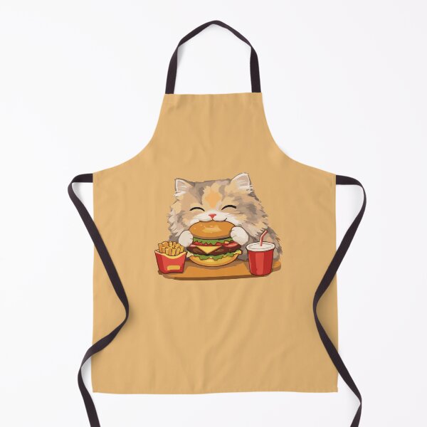 Item preview, Cute Cat Eat Hamburger designed and sold by cimong.
