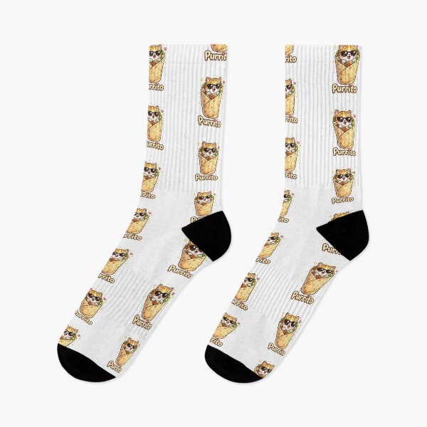 Item preview, Purrito Cat – Cute Burrito Cat Kawaii Food Pun Design designed and sold by HubCreates.