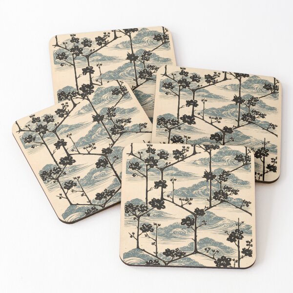Item preview, Sakura Waves – Traditional Inspired Pattern Print designed and sold by Matinez Pink.