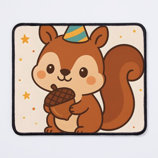 Item preview, Have a Nutty Birthday – Cute Cartoon Squirrel designed and sold by EmeraldeaArt.