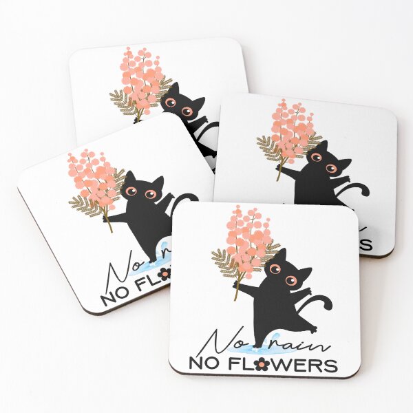 Item preview, No Rain No Flowers Cat designed and sold by TheBeeKindSpace.