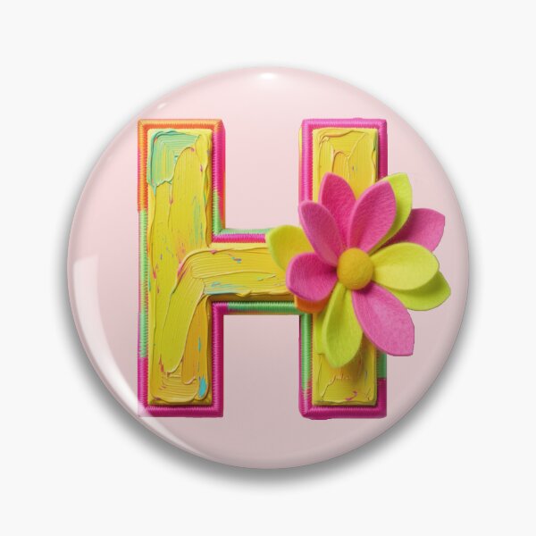 Item preview, Colorful 3D Letter H with Flower – Playful Alphabet Art designed and sold by myforestfog.