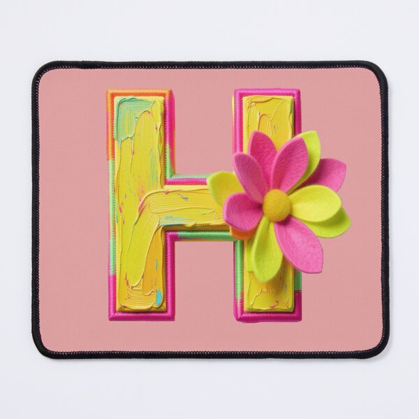 Item preview, Colorful 3D Letter H with Flower – Playful Alphabet Art designed and sold by myforestfog.