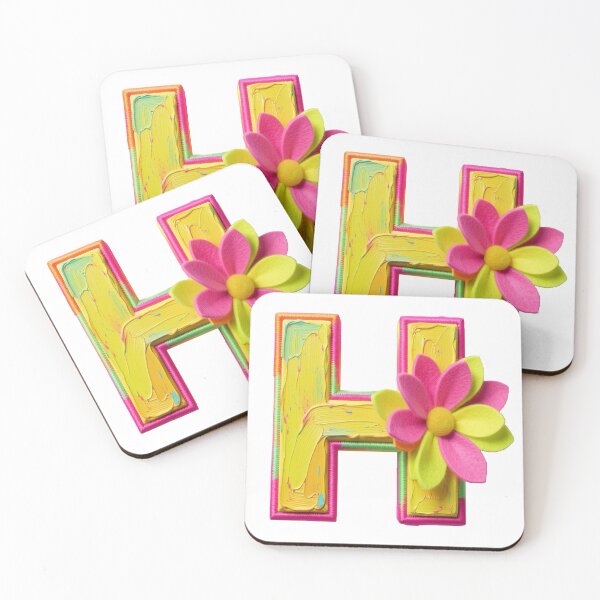 Item preview, Colorful 3D Letter H with Flower – Playful Alphabet Art designed and sold by myforestfog.