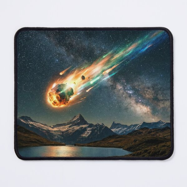Item preview, Epic Meteorite Falling Star & Milky Way Mountain Landscape designed and sold by TheodoreZingal.