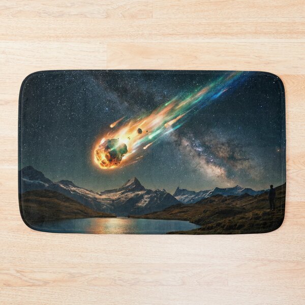 Item preview, Epic Meteorite Falling Star & Milky Way Mountain Landscape designed and sold by TheodoreZingal.