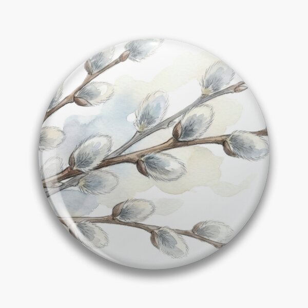 Item preview, Soft Watercolor Pussy Willow Branches - Delicate Spring Botanical Illustration designed and sold by StickrSupply.