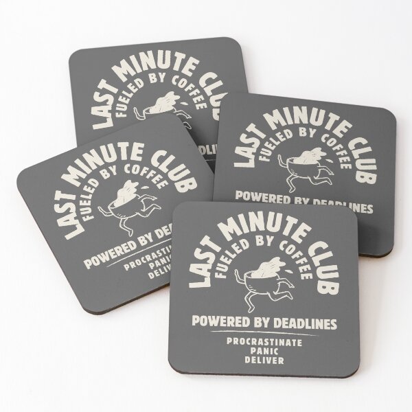 Item preview, Last Minute Club – Funny Deadline & Coffee Office Humor T-Shirt designed and sold by MultilayeredCo.