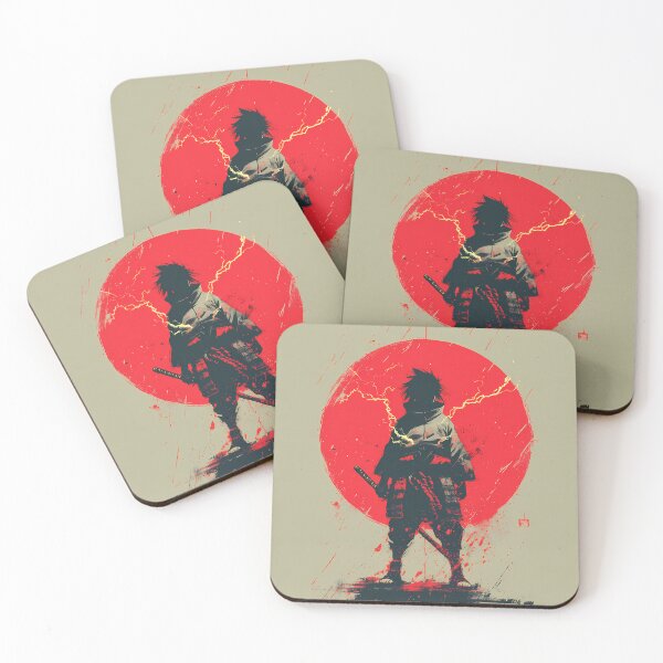 Item preview, Thunder Ronin Samurai • Red Sun Lightning Anime Ink Art designed and sold by NeonHorizon Studio.