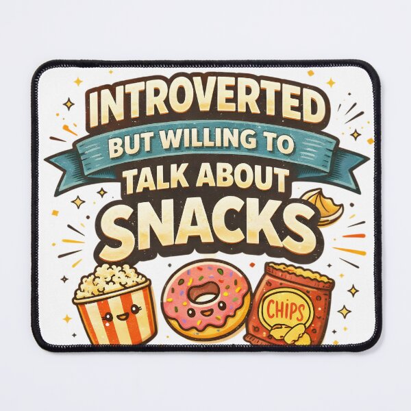 Item preview, Introverted But Willing To Talk About Snacks Funny Kawaii Food designed and sold by DrukNaStyl.