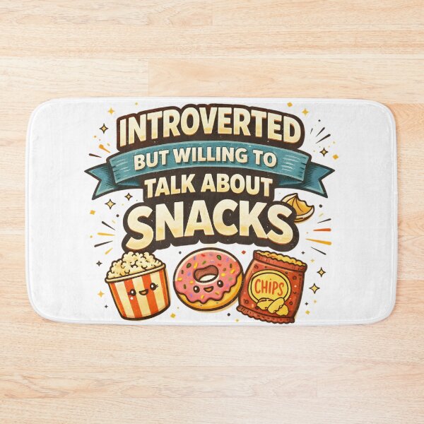 Item preview, Introverted But Willing To Talk About Snacks Funny Kawaii Food designed and sold by DrukNaStyl.