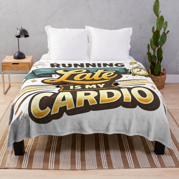 Item preview, Running Late Is My Cardio Funny Sarcastic Workout designed and sold by DrukNaStyl.