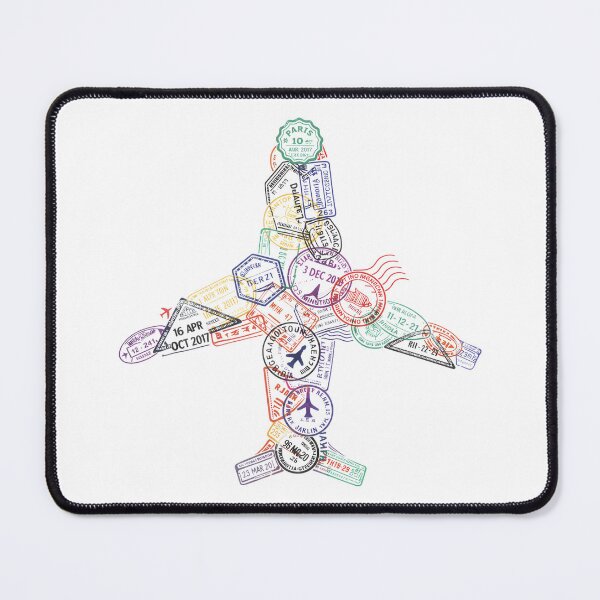 Item preview, Passport Stamps Addict Retro World Traveler designed and sold by Blok45.