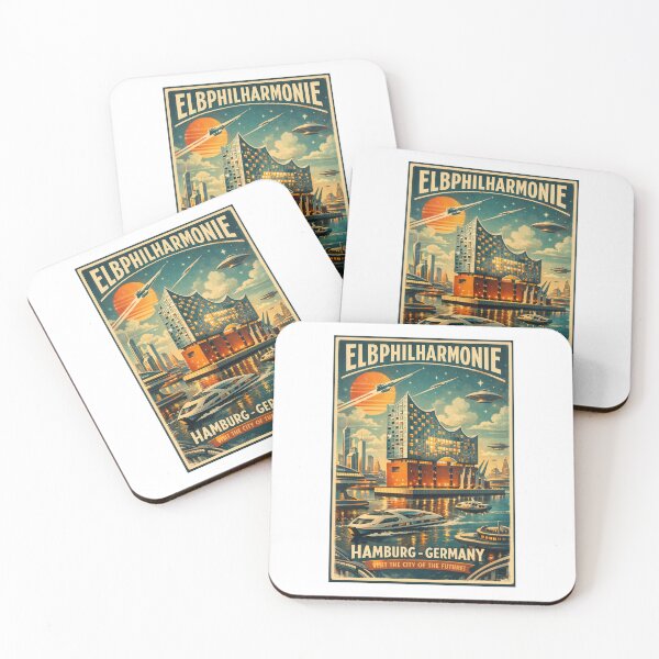Item preview, Hamburg 2100 – Elbphilharmonie | Urban Retro Futuristic Dreams designed and sold by Earth Celebration Designs.