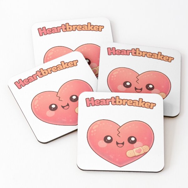 Item preview, Heartbreaker Cute Kawaii Broken Heart Design. designed and sold by The-T-In-Retro.