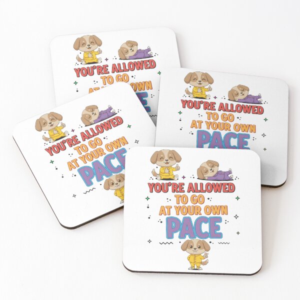 Item preview, Cute Pajama Dog - Go At Your Own Pace Quote designed and sold by Visual Dept..