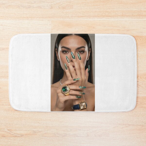 Item preview, Luxury Green Manicure & Gold Rings with Emerald Gem &  Watch, Glam Fashion Close-Up Art designed and sold by somerface.