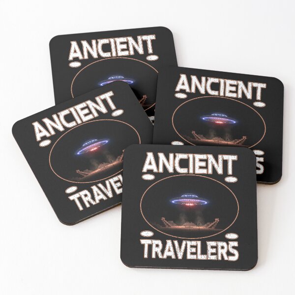 Item preview, Ancient Travelers - UFO Alien Spaceship Hovering Over Ancient Landscape Cosmic Sci-Fi designed and sold by Jt41.