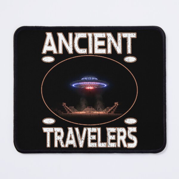 Item preview, Ancient Travelers - UFO Alien Spaceship Hovering Over Ancient Landscape Cosmic Sci-Fi designed and sold by Jt41.