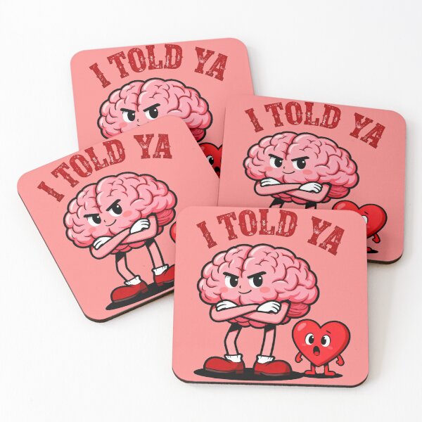 Item preview, I Told Ya Funny Brain and Heart Shirt – Smart Sarcasm Graphic Tee designed and sold by Maximilianos.