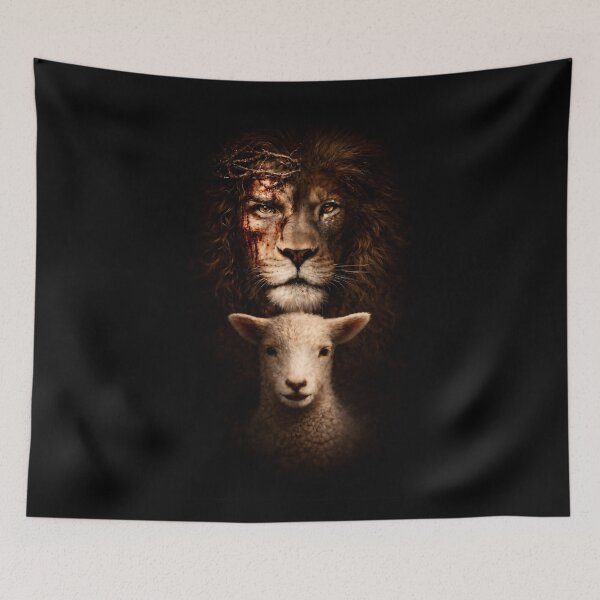 Item preview, Lion and the Lamb  designed and sold by GoldenSBeliever.