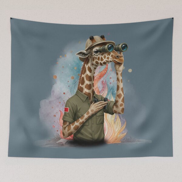 Item preview, Safari Giraffe Explorer – Whimsical Adventure Art designed and sold by ChenEngEng.