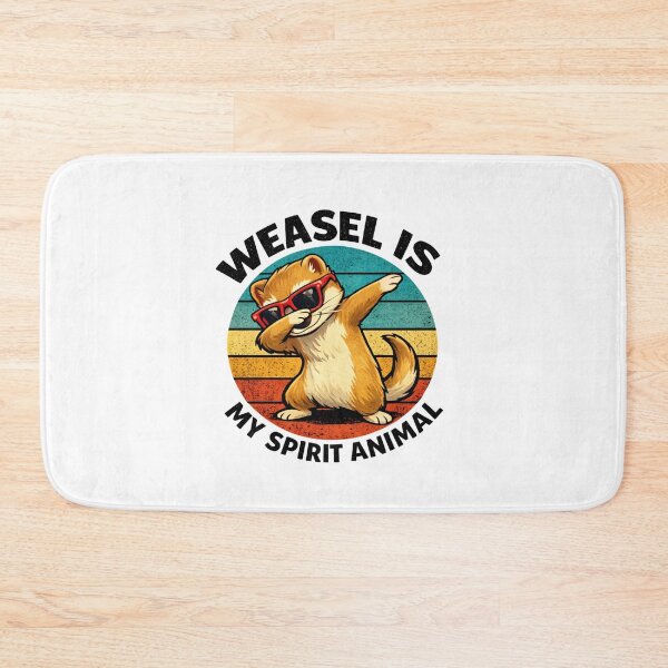 Item preview, Weasel Is My Spirit Animal – Funny Retro Cute Weasel designed and sold by Pawsome Quotes.