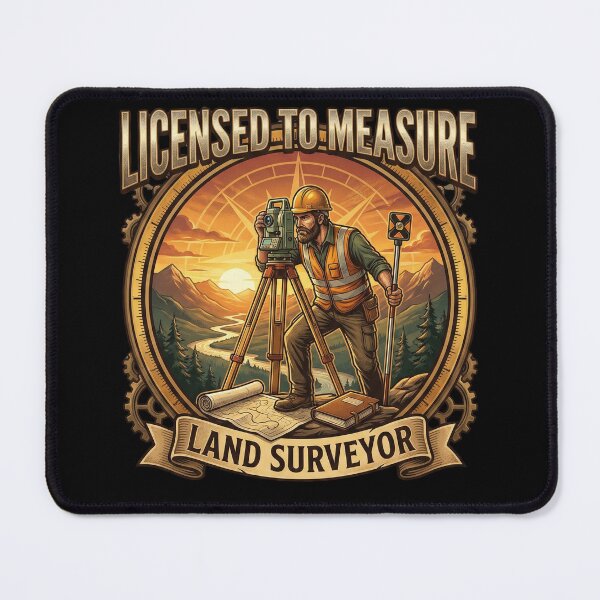 Item preview, Licensed To Measure Land Surveyor Funny Geomatics designed and sold by Michalsky99.