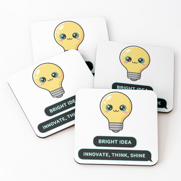 Aperçu de l'œuvre Kawaii Light Bulb - Bright Ideas créée et vendue par InkStorm29.