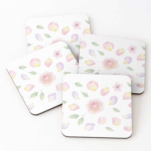 Item preview, Falling Sakura Petals & Spring Leaves - Soft Watercolor Floral Confetti Illustration designed and sold by StickrSupply.