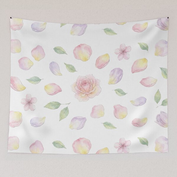 Item preview, Falling Sakura Petals & Spring Leaves - Soft Watercolor Floral Confetti Illustration designed and sold by StickrSupply.