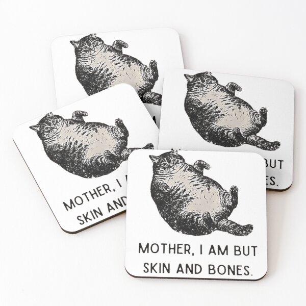 Item preview, Mother I Am But Skin And Bones - Funny Dramatic Chonky Cat designed and sold by JossDesign15.
