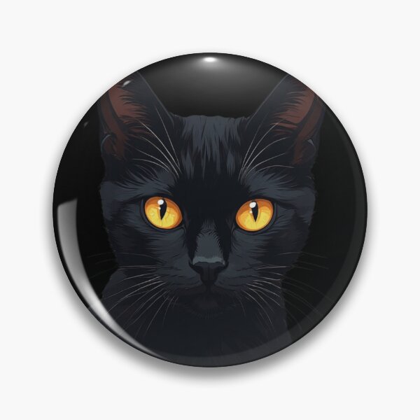 Item preview, Golden Gaze: A Majestic Black Cat Portrait designed and sold by sanorastyle.