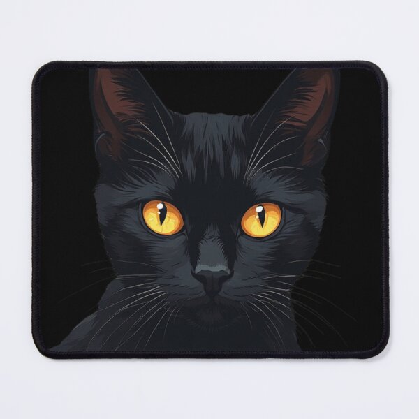 Item preview, Golden Gaze: A Majestic Black Cat Portrait designed and sold by sanorastyle.