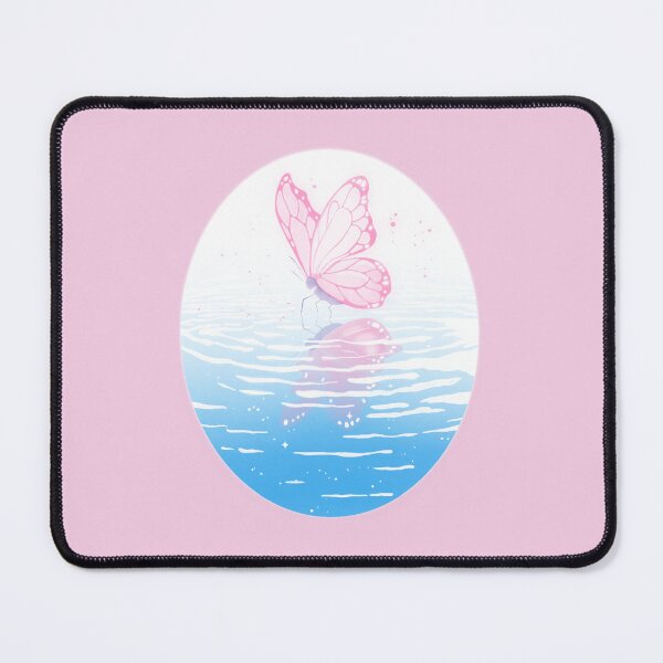 Item preview, Soft Pink Butterfly Reflection on Blue Water | Ethereal Pastel Art designed and sold by SolutionsArt.