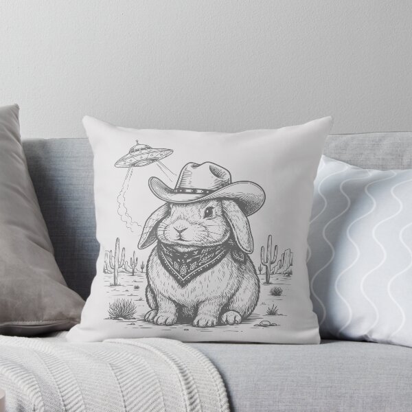 Item preview, Vintage Retro Rabbit UFO Western Country Bunny Wild West Unisex designed and sold by Colorfulman.