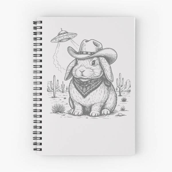 Item preview, Vintage Retro Rabbit UFO Western Country Bunny Wild West Unisex designed and sold by Colorfulman.