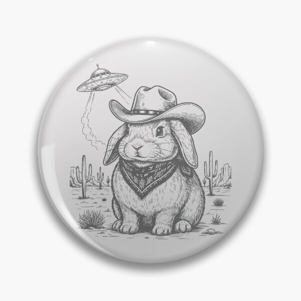 Item preview, Vintage Retro Rabbit UFO Western Country Bunny Wild West Unisex designed and sold by Colorfulman.