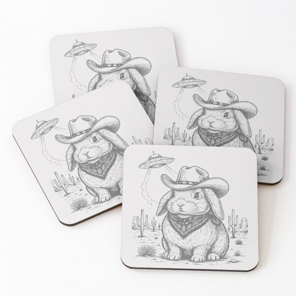 Item preview, Vintage Retro Rabbit UFO Western Country Bunny Wild West Unisex designed and sold by Colorfulman.